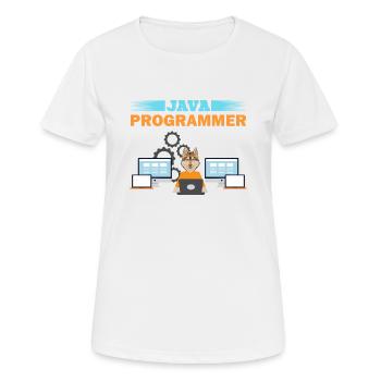 Java Programmer - Women's Breathable T-Shirt - white - Front - AI Model Female 172 dark (172cm)