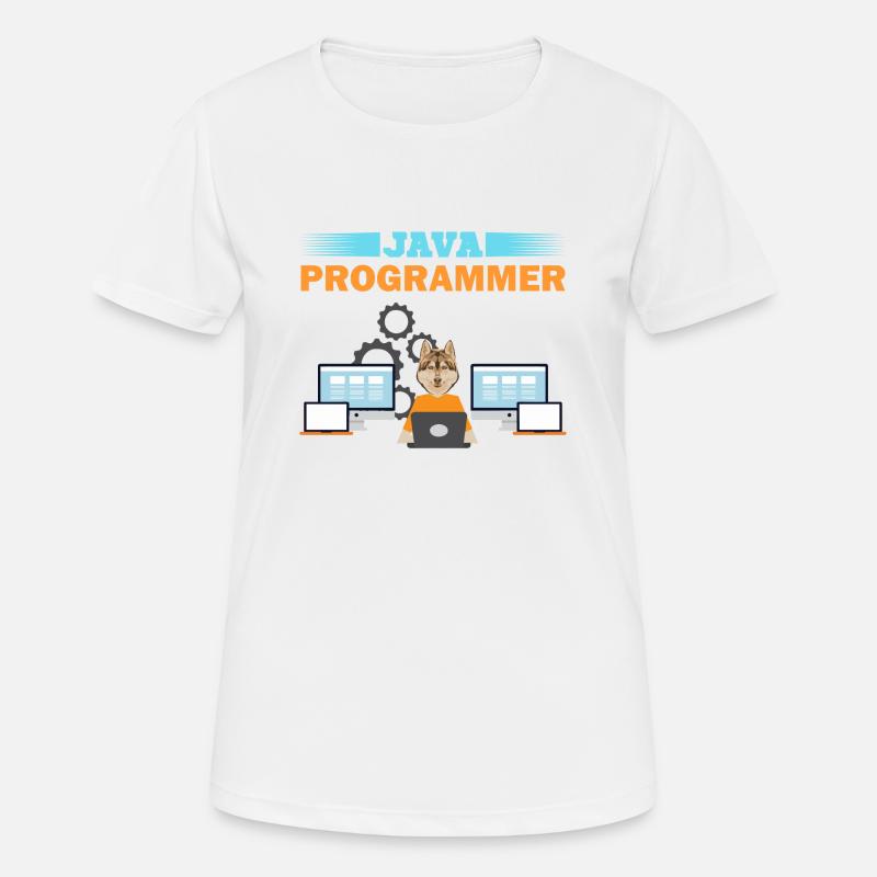 Programmeur Java - T-shirt respirant Femme - blanc