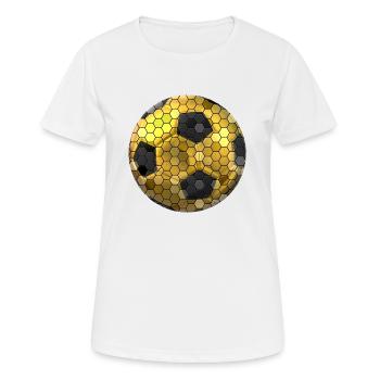 Football or - T-shirt respirant Femme - blanc - Devant - AI Model Female 172 dark (172cm)
