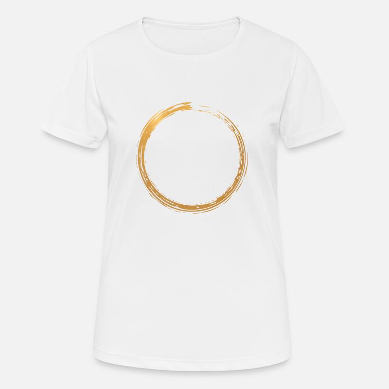 Golden ring / circle - Women's Breathable T-Shirt - white