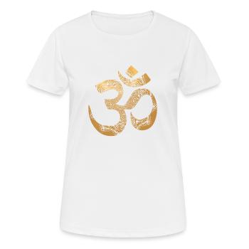 Golden Om sign mandala - Women's Breathable T-Shirt - white - Front - AI Model Female 172 dark (172cm)