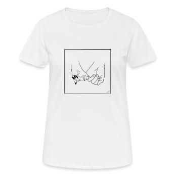 main dans la main - T-shirt respirant Femme - blanc - Devant - AI Model Female 172 dark (172cm)