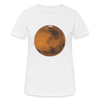 Mars - Frauen T-Shirt atmungsaktiv - Weiß - Vorne - AI Model Female 172 dark (172cm)