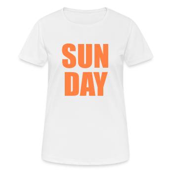 Sunday - Dimanche - T-shirt respirant Femme - blanc - Devant - AI Model Female 172 dark (172cm)
