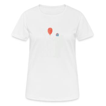 ICH BRAUCHE MEHR PLATZ - Frauen T-Shirt atmungsaktiv - Weiß - Vorne - AI Model Female 172 dark (172cm)