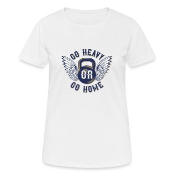 Aller lourd - T-shirt respirant Femme - blanc - Devant - AI Model Female 172 dark (172cm)