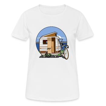 Caravane - T-shirt respirant Femme - blanc - Devant - AI Model Female 172 dark (172cm)