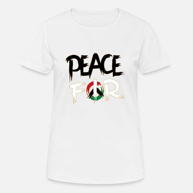 PEACE FOR GAZA - Women's Breathable T-Shirt - white