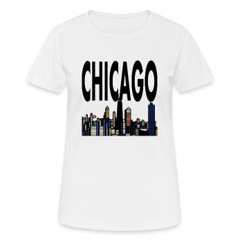 Chicago - T-shirt respirant Femme - blanc - Devant - AI Model Female 172 dark (172cm)