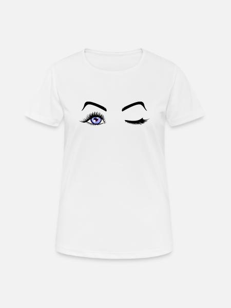 Beauty Eyes Eyelashes one - Women's Breathable T-Shirt - white