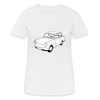  Trabi Aspahltbomber - Frauen T-Shirt atmungsaktiv - Weiß - Vorne - AI Model Female 172 dark (172cm)