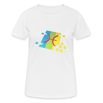 The Amazigh Berber flag - Women's Breathable T-Shirt - white - Front - AI Model Female 172 dark (172cm)