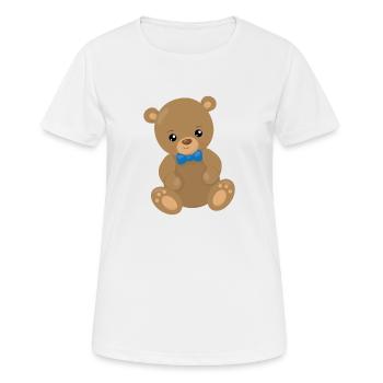ours en peluche - T-shirt respirant Femme - blanc - Devant - AI Model Female 172 dark (172cm)