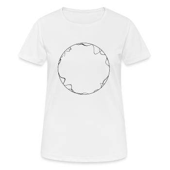 cercle - T-shirt respirant Femme - blanc - Devant - AI Model Female 172 dark (172cm)