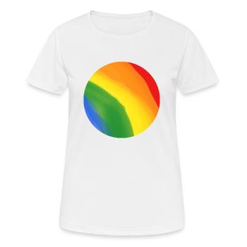 Couleurs de l’arc-en-ciel - T-shirt respirant Femme - blanc - Devant - AI Model Female 172 dark (172cm)