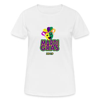 Mardi Gras 2019 Funny t-shirt pour femmes hommes - T-shirt respirant Femme - blanc - Devant - AI Model Female 172 dark (172cm)