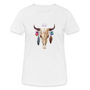 Bohoo Skull - Frauen T-Shirt atmungsaktiv - Weiß - Vorne - AI Model Female 172 dark (172cm)