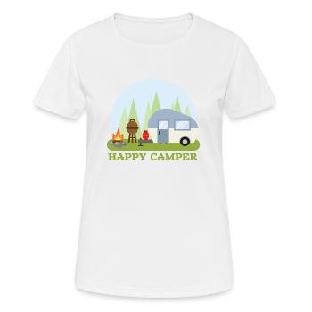 Cadeau caravane camping car - T-shirt respirant Femme - blanc - Devant - AI Model Female 172 dark (172cm)