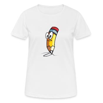 Süßer Bleistift - Frauen T-Shirt atmungsaktiv - Weiß - Vorne - AI Model Female 172 dark (172cm)