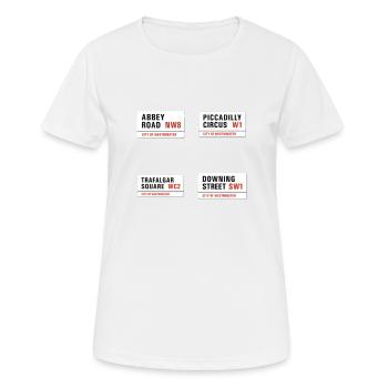 London - Frauen T-Shirt atmungsaktiv - Weiß - Vorne - AI Model Female 172 dark (172cm)
