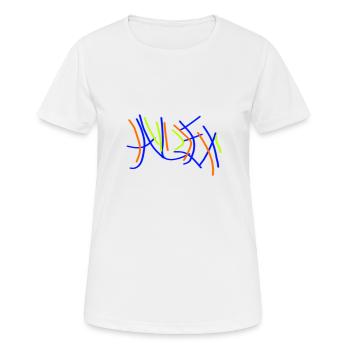 alex - T-shirt respirant Femme - blanc - Devant - AI Model Female 172 dark (172cm)