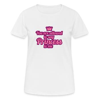 princess - Frauen T-Shirt atmungsaktiv - Weiß - Vorne - AI Model Female 172 dark (172cm)