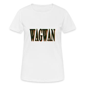 WAGWAN - Frauen T-Shirt atmungsaktiv - Weiß - Vorne - AI Model Female 172 dark (172cm)