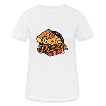 Pizza Pizza Pizza - Frauen T-Shirt atmungsaktiv - Weiß - Vorne - AI Model Female 172 dark (172cm)