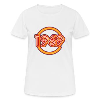 1969 Geburtsjahr - Frauen T-Shirt atmungsaktiv - Weiß - Vorne - AI Model Female 172 dark (172cm)