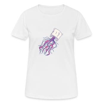 La méduse en plastique - T-shirt respirant Femme - blanc - Devant - AI Model Female 172 dark (172cm)