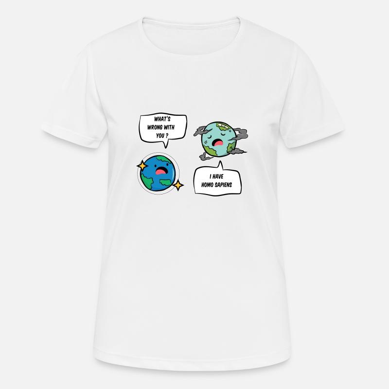 Save our Earth! Climate protection concerns us all! - Women's Breathable T-Shirt - white