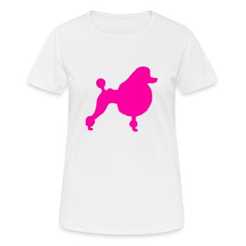 caniche - T-shirt respirant Femme - blanc - Devant - AI Model Female 172 dark (172cm)