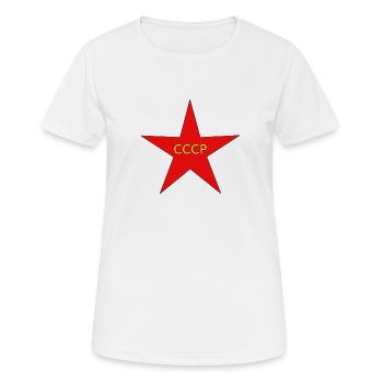 Étoile rouge de l'URSS - T-shirt respirant Femme - blanc - Devant - AI Model Female 172 dark (172cm)