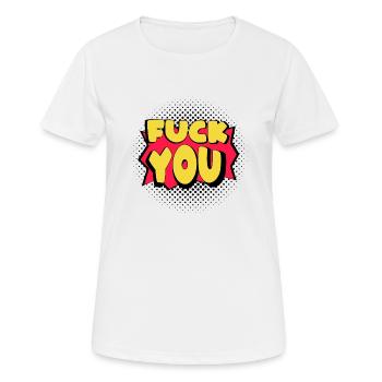 Baise-toi bande dessinée - T-shirt respirant Femme - blanc - Devant - AI Model Female 172 dark (172cm)