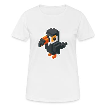 Chemise design oiseau - T-shirt respirant Femme - blanc - Devant - AI Model Female 172 dark (172cm)