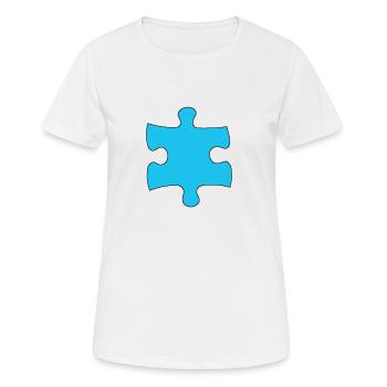 Puzzle piece - Women's Breathable T-Shirt - white - Front - AI Model Female 172 dark (172cm)