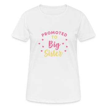 Promu Grande Sœur - T-shirt respirant Femme - blanc - Devant - AI Model Female 172 dark (172cm)