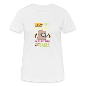 Glutenfrei zöliakie Gluten Allergie - Frauen T-Shirt atmungsaktiv - Weiß - Vorne - AI Model Female 172 dark (172cm)