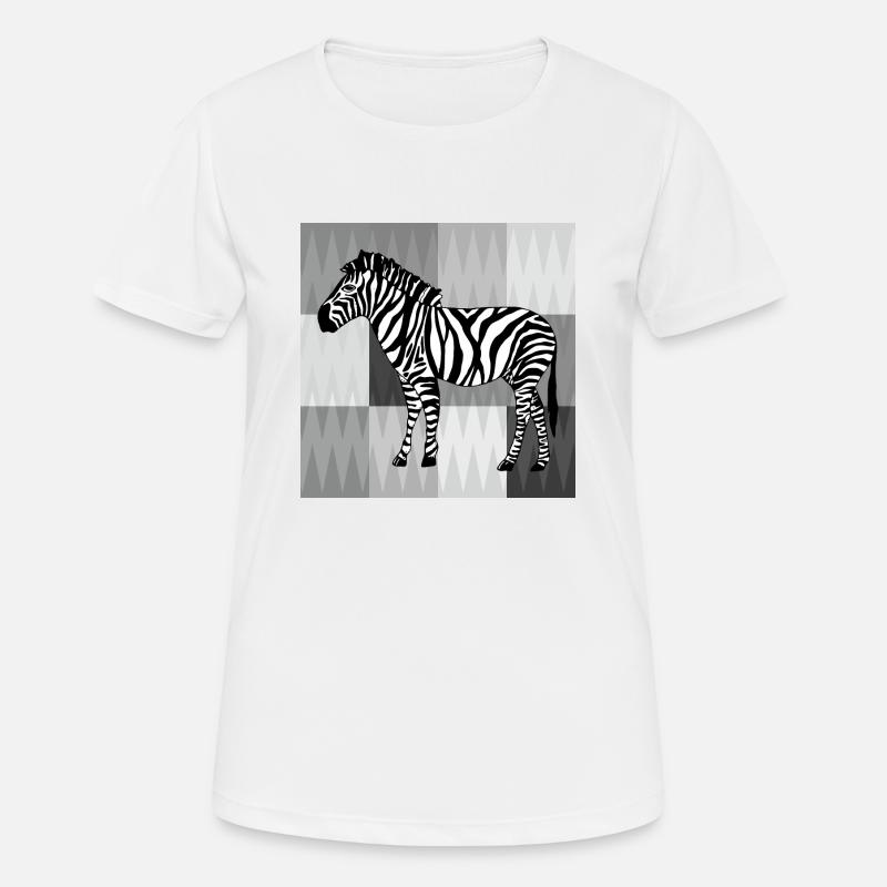 Zebra - Frauen T-Shirt atmungsaktiv - Weiß