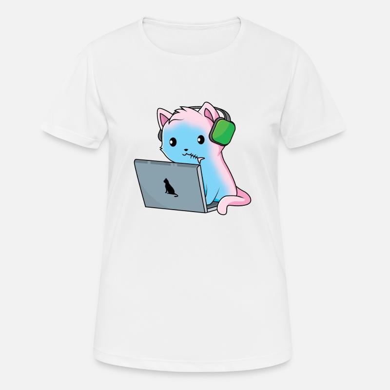 Gambling cat - Women's Breathable T-Shirt - white