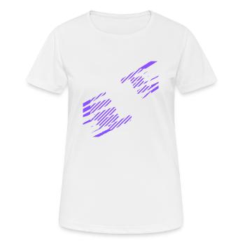 ein design mit streifen - Frauen T-Shirt atmungsaktiv - Weiß - Vorne - AI Model Female 172 dark (172cm)
