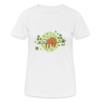 La paresse de la marijuana - T-shirt respirant Femme - blanc - Devant - AI Model Female 172 dark (172cm)