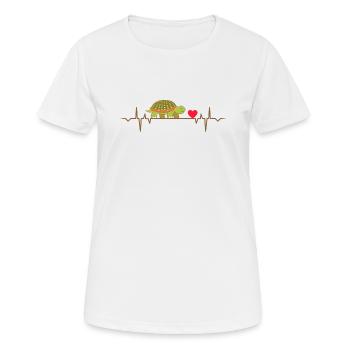 Chemise de cadeau d'amour de coeur d'animal d'animal familier de tortue - T-shirt respirant Femme - blanc - Devant - AI Model Female 172 dark (172cm)