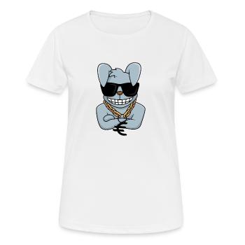 Rich Rabbit - Frauen T-Shirt atmungsaktiv - Weiß - Vorne - AI Model Female 172 dark (172cm)