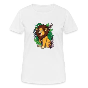 King of the jungle, lion in the jungle. wilderness - Women's Breathable T-Shirt - white - Front - AI Model Female 172 dark (172cm)