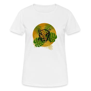 Jungle Panther - Women's Breathable T-Shirt - white - Front - AI Model Female 172 dark (172cm)