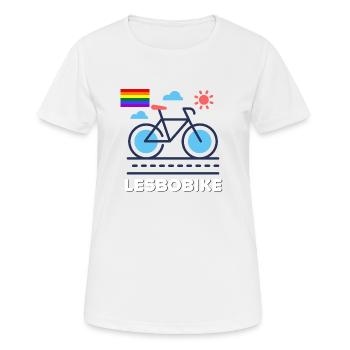 Lesbienne - T-shirt respirant Femme - blanc - Devant - AI Model Female 172 dark (172cm)