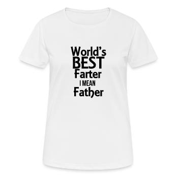 Meilleur Farter Mondial - T-shirt respirant Femme - blanc - Devant - AI Model Female 172 dark (172cm)