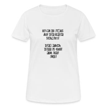 Umwelt - Frauen T-Shirt atmungsaktiv - Weiß - Vorne - AI Model Female 172 dark (172cm)