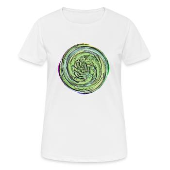Cercle, rond, sphère - T-shirt respirant Femme - blanc - Devant - AI Model Female 172 dark (172cm)